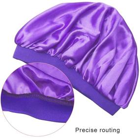 img 1 attached to Pengxiaomei Sleeping Elastic Bonnet Purple