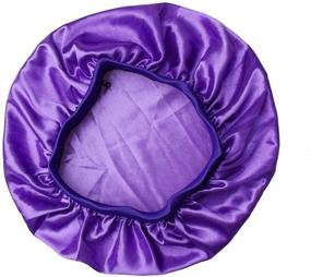 img 3 attached to Pengxiaomei Sleeping Elastic Bonnet Purple