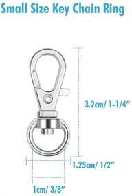 img 3 attached to 🔗 Hysagtek 100 Pcs Swivel Snap Hooks: The Perfect Lanyard Clips and Key Rings for Crafts and Jewelry Making