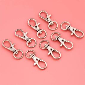 img 2 attached to 🔗 Hysagtek 100 Pcs Swivel Snap Hooks: The Perfect Lanyard Clips and Key Rings for Crafts and Jewelry Making