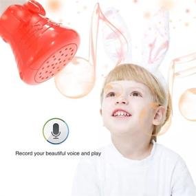 img 1 attached to Микрофон для детей ThinkMax с изменением голоса, записью и цветным светом - музыкальные игрушки (зеленый)