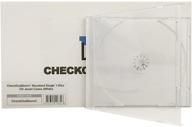 checkoutstore (100) standard single 1-disc cd jewel cases (white) logo