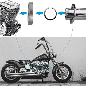 img 2 attached to 🔧 Комплект VANJOY для тяжелой работы растяжки глушителя для Harley Davidson Touring, Dyna, Softail, Sportster - Нет ржавчины, подходит для моделей Evolution Big Twin, Evolution и Twin Cam 1984-2020 (металлический)