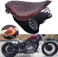 bobber motorcycle solo seat compatible with sportster xl 1200 883 48 dyna brown logo