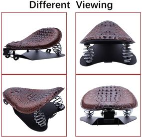 img 2 attached to Bobber Motorcycle Solo Seat Compatible With Sportster XL 1200 883 48 Dyna Brown