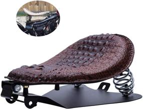 img 3 attached to Bobber Motorcycle Solo Seat Compatible With Sportster XL 1200 883 48 Dyna Brown