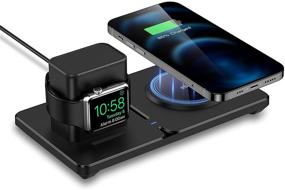 img 4 attached to ESR HaloLock 2-in-1 Magnetic Wireless Charger: MagSafe-Compatible Charger for iPhone 🔌 13/12/AirPods Pro/2 with iWatch Charger Stand (iWatch 5/4/3 Compatibility, Cable Not Included)