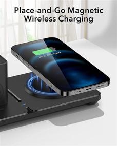 img 2 attached to ESR HaloLock 2-in-1 Magnetic Wireless Charger: MagSafe-Compatible Charger for iPhone 🔌 13/12/AirPods Pro/2 with iWatch Charger Stand (iWatch 5/4/3 Compatibility, Cable Not Included)