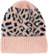 🐱 warm and stylish women's multi color animal print cat ear beanie hats for winter and fall by you логотип