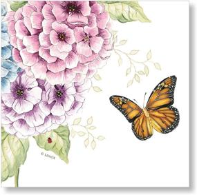 img 1 attached to 🦋 Lenox Butterfly Meadow Disposable Beverage & Cocktail Napkins, 5.5x5.5 Inches, 20-Pack