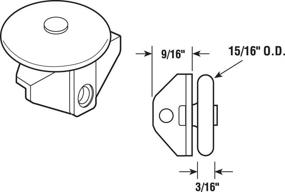 img 1 attached to 🚿 Prime-Line M 6070 Shower Door Guide Roller, 2-Pack, White - Smooth and Easy Sliding Doors for Your Shower!