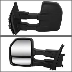 img 3 attached to 🔍 DNA Motoring TWM-058-T222-BK Manual Adjustment Towing Mirrors Replacement | Compatible With 2015-2018 F-150 | 22-Pin Plug | Side Rear View Mirror