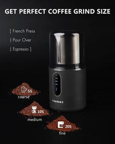 img 2 attached to Convenient Cordless Coffee Grinder Electric: DmofwHi USB Rechargeable with Stainless Steel Blade and Removable Bowl - Perfect for Grinding Coffee Beans, Spices, and Seeds