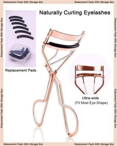 img 3 attached to 🌹 TPPICK Rose Gold Eyelash Curler Kit with Mascara Applicator and Separator Comb + 6 Replacement Pads