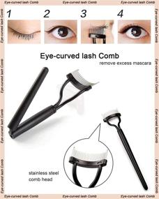 img 1 attached to 🌹 TPPICK Rose Gold Eyelash Curler Kit with Mascara Applicator and Separator Comb + 6 Replacement Pads