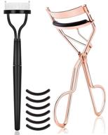 🌹 tppick rose gold eyelash curler kit with mascara applicator and separator comb + 6 replacement pads logo