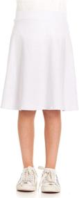 img 4 attached to 👗 SEO-Optimized: A-line Cotton Skirt for Pink Mint Kids