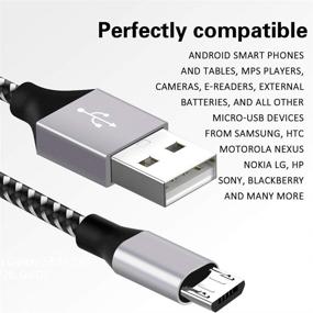 img 1 attached to ✨ XIAE Braided Aluminum Android Cable - Sleek Black Design