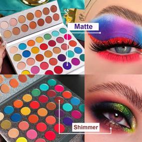 img 3 attached to 🎨 Gorgeous Me Eye Shadow Palette: 63 Colors, Pigmented Matte Shimmers, Metallic Blendable Waterproof Makeup with Brush and Blender