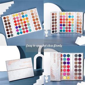 img 1 attached to 🎨 Gorgeous Me Eye Shadow Palette: 63 Colors, Pigmented Matte Shimmers, Metallic Blendable Waterproof Makeup with Brush and Blender
