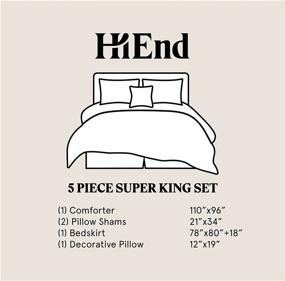 img 1 attached to HiEnd Accents Highland Lodge 5 Piece Comforter Set - Rustic Cabin Western Luxury Bedding, Super King Size, Warm Bedspread, Includes Comforter, Bed Skirt, Pillow Shams, Accent Pillow