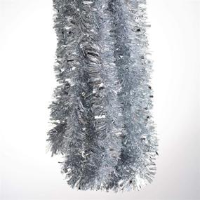 img 1 attached to 🎄 Shimmering Crafare Silver Metallic Tinsel Garland: Ideal for Holiday Christmas Tree Decorations, Wedding, Birthday Parties - 40 FT Long