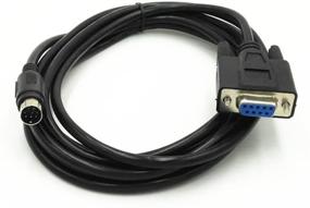 img 2 attached to 🔌 Эффективное соединение: XJS 8P Mini Din Мужской к Женскому DB9 RS232 Адаптерный кабель для программирования ПЛК – 10 футов (DB9 RS232)