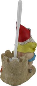 img 2 attached to 🏖️ Quirky Zeckos Beach Gnome Toilet Brush and Holder Set for a Fun Bathroom Experience