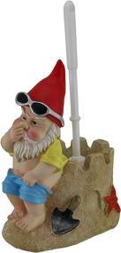 img 4 attached to 🏖️ Quirky Zeckos Beach Gnome Toilet Brush and Holder Set for a Fun Bathroom Experience