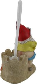 img 1 attached to 🏖️ Quirky Zeckos Beach Gnome Toilet Brush and Holder Set for a Fun Bathroom Experience