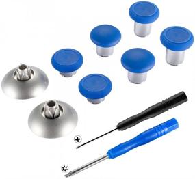img 4 attached to 🎮 eXtremeRate 8-in-1 Metal Magnetic Blue Thumbsticks Analog Joysticks Repair Kits for Xbox One S X Elite PS4 Slim Pro Controller - Includes T8H Cross Screwdrivers