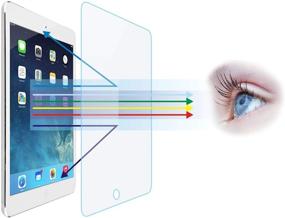 img 4 attached to 👁️ Entwth Anti-Blue Light Tempered Glass Screen Protector (2 Pack) for iPad Air (3rd Generation) &amp; iPad Pro 10.5-inch - Eye Care, Relieve Eye Fatigue | Blocks Excessive Harmful Blue Light, UV, Glare | Anti-Scratch Protection