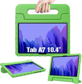 img 4 attached to 🟢 AVAWO Kids Case for Samsung Galaxy Tab A7 10.4 2020 - Shockproof Lightweight Convertible Stand Kids Friendly Case - Green