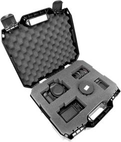 img 4 attached to CASEMATIX Жесткий защитный кейс для корпуса зеркальной камеры DSLR, объектива, вспышки и многое другое - прочный пластиковый кейс с пенопластовым вставками, совместимый с камерами Canon, Nikon, Panasonic и другими зеркальными камерами