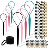 🎀 topsy hair tail tools set: the ultimate hair braiding tool set with french centipede braiders and hair ties bulk logo