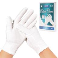 🧤 gootty overnight moisturizing gloves - 8 pairs of 100% cotton gloves for dry hands: ideal for men and women, jewelry, costume logo