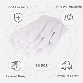 img 3 attached to 🧤 Gootty Overnight Moisturizing Gloves - 8 Pairs of 100% Cotton Gloves for Dry Hands: Ideal for Men and Women, Jewelry, Costume