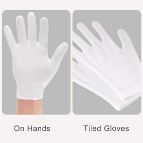 img 2 attached to 🧤 Gootty Overnight Moisturizing Gloves - 8 Pairs of 100% Cotton Gloves for Dry Hands: Ideal for Men and Women, Jewelry, Costume