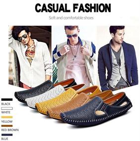 img 3 attached to Noblespirit Driving Leather Fashion NSLFS8503 Wh39 Men's Shoes