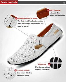 img 2 attached to Noblespirit Driving Leather Fashion NSLFS8503 Wh39 Men's Shoes