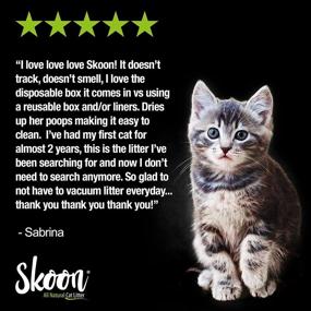 img 1 attached to 🐾 Skoon All-Natural Cat Litter: Light Weight, Low Maintenance, Eco-Friendly - Absorbs, Locks, and Seals Liquids and Odor in a Disposable Litter Box