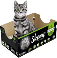 🐾 skoon all-natural cat litter: light weight, low maintenance, eco-friendly - absorbs, locks, and seals liquids and odor in a disposable litter box logo