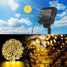 img 1 attached to 2 Pack Solar Outdoor String Lights - YUNNI Solar Christmas Lights, Patio Décor Lighting, 200 LED 72ft Waterproof Solar Powered Party Lights in Warm White