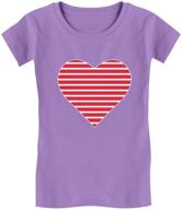 😍 girls' striped heart toddler fitted t-shirt in tops, tees & blouses logo