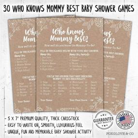 img 3 attached to 🎉 30 Who Knows Mommy Best Baby Shower Game: Fun Kraft Games for Gender-Neutral Celebrations - Perfect Baby Guessing Game for All Attendees: Men, Women, Mommy, Daddy, Adults & Kids