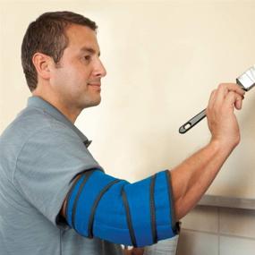 img 2 attached to 👍 IMAK RSI Elbow Support: Universal Size, Blue Color – Gentle Immobilization for Nighttime Relief – Removable Splint Included – Customizable Compression with Hook & Loop Closures