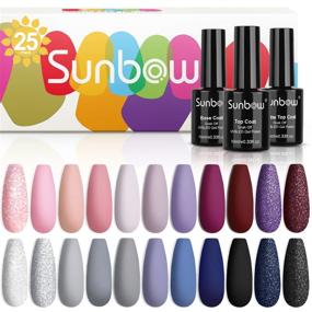 img 4 attached to 💅 Gel Nail Polish Set - 25 Pcs Sunbow Fall Nude Gel Polish Kit with Autumn Winter Shades, Soak Off Base and Top Coat (Dream Under the Moon)