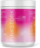 pink stork tougher: pregnancy protein powder, birthday cake flavor, prenatal collagen protein, coconut water electrolytes, nausea relief, essential for pregnancy, female-owned, 21 servings logo