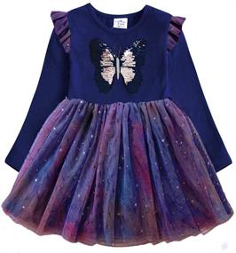 img 4 attached to 👗 DXTON LH4570 4T Little Children Dresses - Girls' Clothing