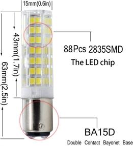 img 1 attached to 💡 Dimmable Bayonet Light Bulb with 88 LEDs - Equivalent for Various Machines